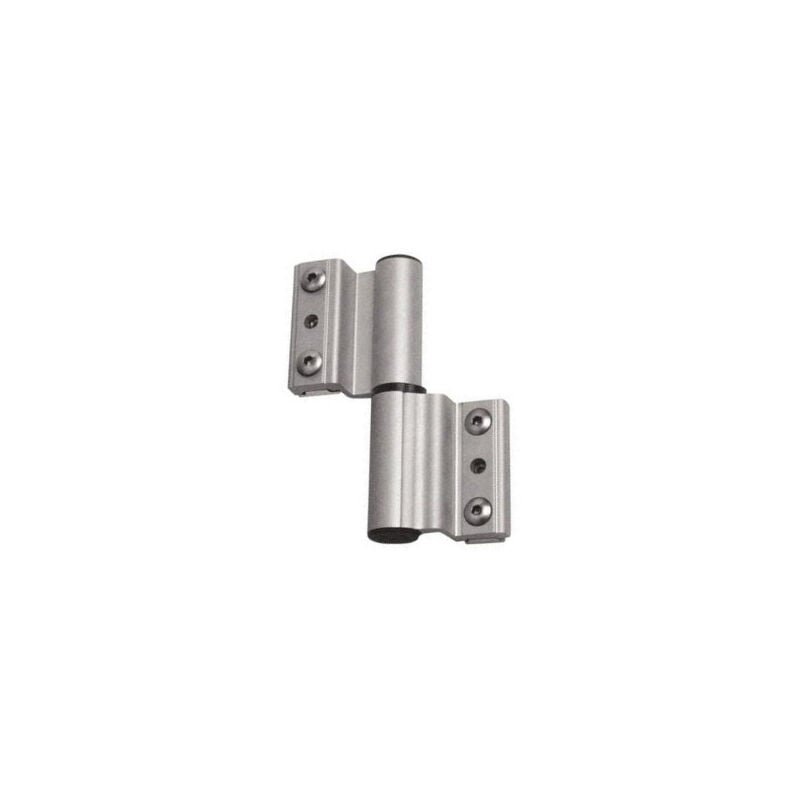 Fapim - Paumelle 2 lames monza - portes lourdes - Gorge ouvrant/dormant (mm) : 24 x 34 - Jeu (mm) : 16 - Finition : Gris RAL7016 mat
