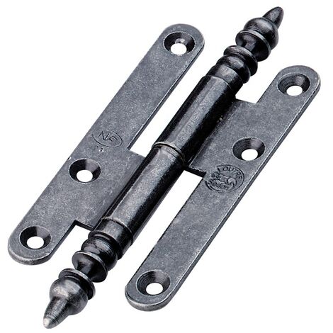 Paumelle pour meuble 110x55mm gauche acier poli – Bout rond pour installation facile – 3ARG1151 – Bros