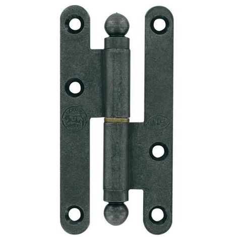 Paumelle pour meuble 14x55mm droite epoxy noir 9005 NF – Finition métal durable – Pour bois dur et teck – Usage professionnel – Bouvet