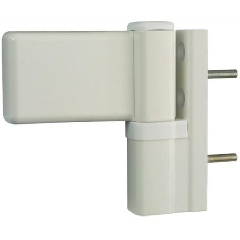 Paumelle pour porte PVC, type KTN6R dormant largeur 20 mm blanc RAL 9010 - Blanc RAL 9010