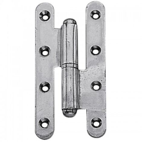 Paumelle renforcée zingué blanc nœuds ronds pour menuiserie bois 140 x 70 mm droite - FAURE ET FILS