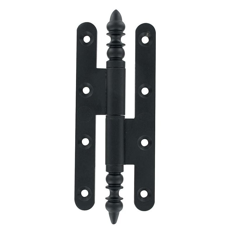 Bros - paumelle rustique acier en 110 x 55 mm cémenté poli, bout rond, gauche