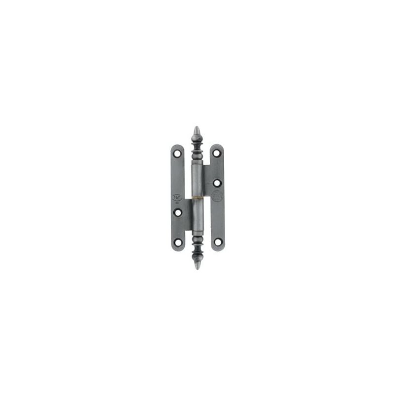 Bros - Paumelle rustique Vases n°3 droite - Acier poli verni - 140 x 55 mm - 1-3-A-RD1455-2