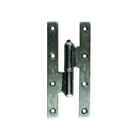 Paumelle standard bout carré pour menuiserie bois type picarde 190 X 70 - Hauteur totale : 190 mm - Largeur totale : 70 mm - Sens : droite - DESIGN MAT