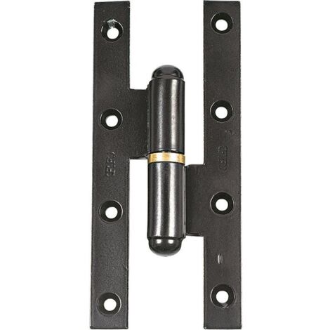 Paumelle standard gauche noire - 140 mm x 60 mm - Clemenson