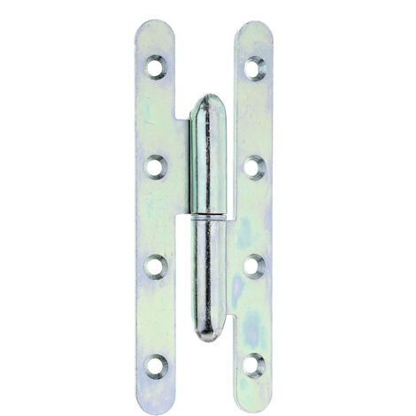 Paumelle universelle type Paris 140 x 55 mm – Acier galvanisé bleu – Utilisable à gauche ou à droite – Marque Alberts