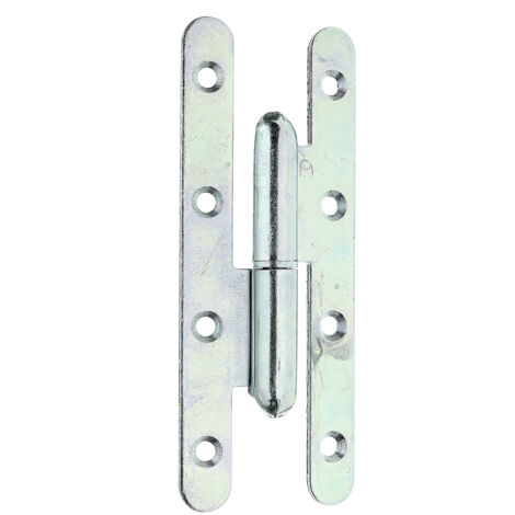 Paumelle universelle type Paris 140 x 55 mm – Acier galvanisé bleu – Utilisable à gauche ou à droite – Marque Alberts