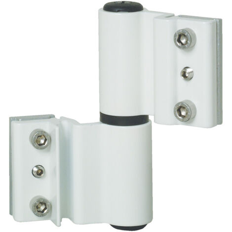 Fapim – Paumelle pour porte en aluminium – 2 lames EL 17mm – Blanc 9010 – Dispositif anti-effraction – 552032 - 5500I