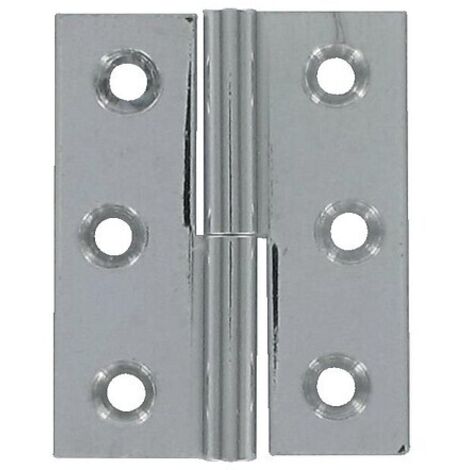 Paumelles de meuble - laiton chromé brillant - 50 X 40 mm - main gauche - BOUVET - TORBEL INDUSTRIE