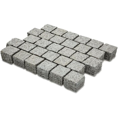 Pavé extérieur Pierre Naturelle Granit du Tarn - 10x10x8 cm - Gris