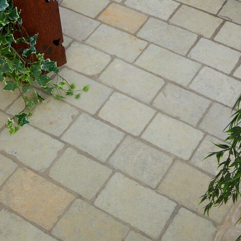 Pavé extérieur Pierre Naturelle Tandur - Longueur Librex15x2,2 cm - Beige