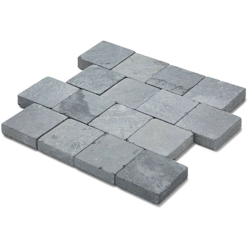 Ro'ma Nature - Pavé extérieur Pierre Naturelle Vietnam - 15x15x5 cm - Bleu