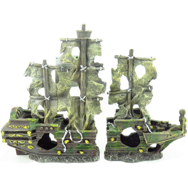 Pave herald en deux parties, taille: 45 x 13 x 34 cm, Décoration aquarium Animallparadise