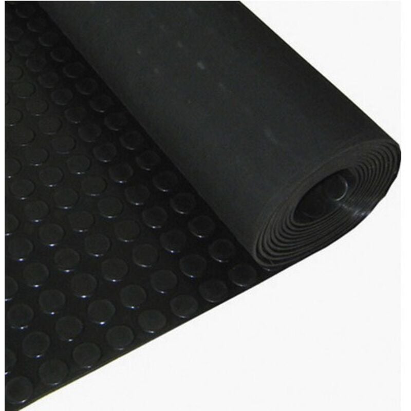 Cercles de sol en caoutchouc 1,20x10 mètres 3 mm. Épais Couleur Noir