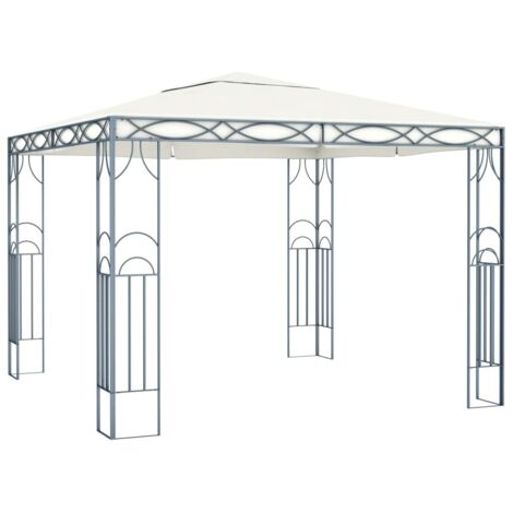 Pavillon 300 x 300 cm Cremeweiß vidaXL