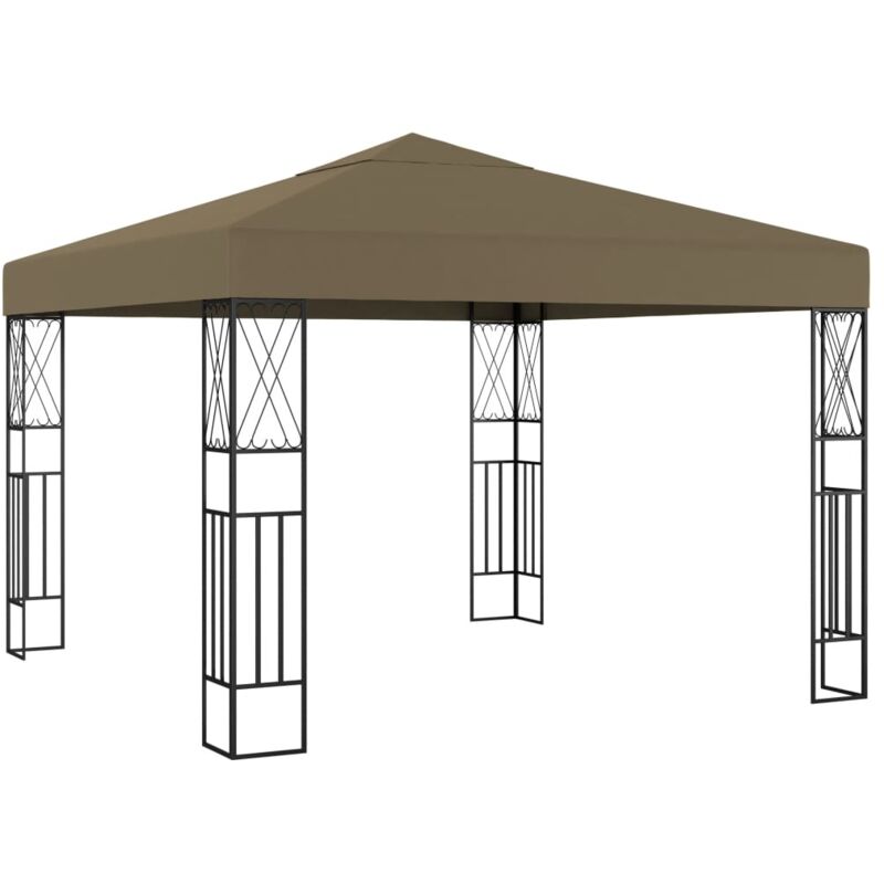 Pavillon 3x3 M Taupe Stoff Vidaxl