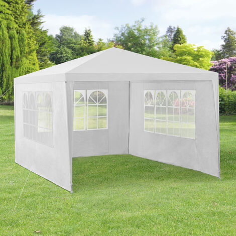 Partyzelt 3x9m Pavillon Gartenzelt Camping Festzelt Klapp Gartenpavillon Weiß