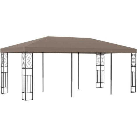 Pavillon 6x3 m Taupe Stoff vidaXL
