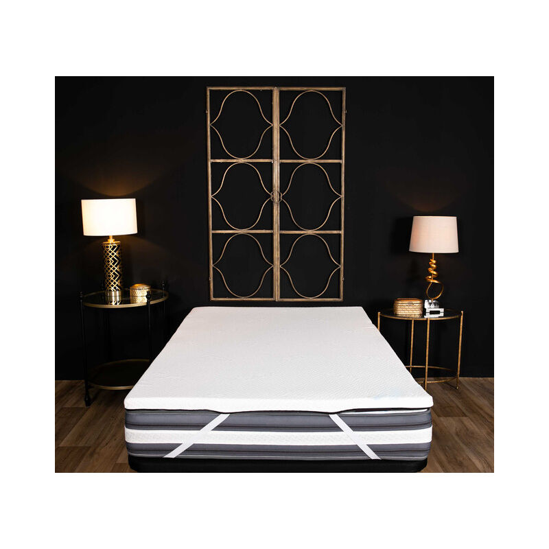 

Pavillon class - Topper viscoelástico de 5 cm, con funda extraíble y lavable. Comodidad y protección para tu colchón. Efecto memoria - 90 x 190 cm