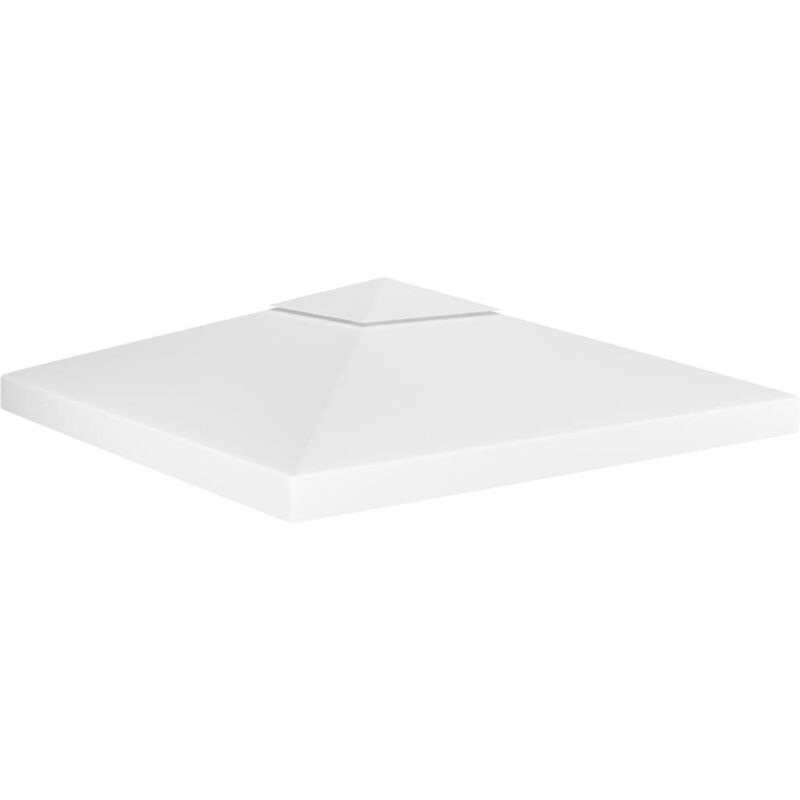 Pavillon-dachplane Mit Kaminabzug 310 G/m² 3x3 M Weiß Vidaxl