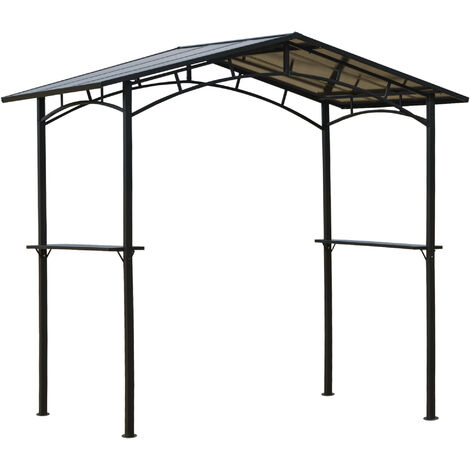 Pavillon de jardin abri de barbecue ASTRID noir