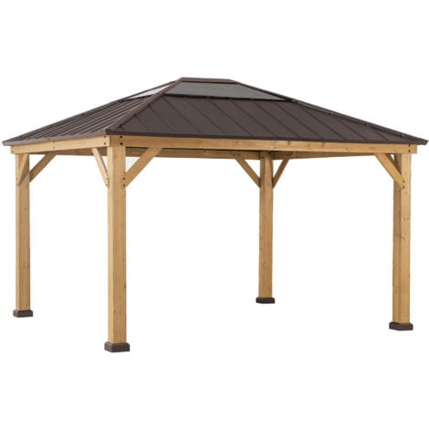 Pavillon de jardin Bruri Naturel 394 x 336 cm