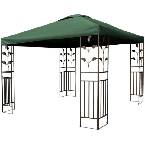Pavillon Ersatzdach grün - 300 x 300 cm - Universal PVC Dach wasserdicht