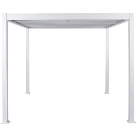Pavillon FORNOLI Metall 296 cm 296 cm Weiß