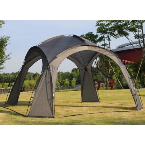 Pavillon Gartenpavillon Partyzelt wetterfest Outdoor Gartenzelt, 190T Polyester, Fiberglass grau, H 230 cm