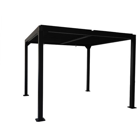 Pavillon Lamellendach Gartenzelt Gartendach Dubai II 3x3m Aluminium Neu