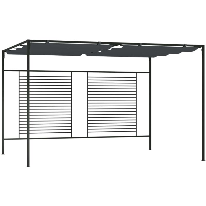 Vidaxl Pavillon Mit Ausziehbarem Dach 4x3x2, 3 M Anthrazit 180 G/m²