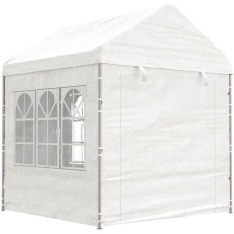 Pavillon mit Dach Weiß 2,28x2,23x2,69 m Polyethylen vidaXL