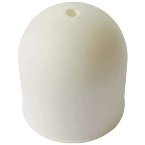 Pavillon patère plastique blanc, diamètre 68 mm