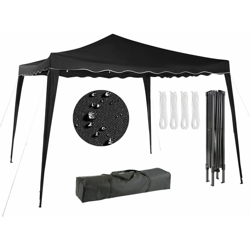 Arebos Pavillon pliable Tente de réception 3x3m antracite - Anthrazit