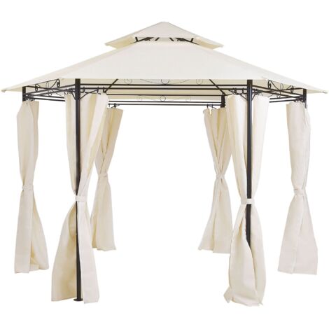 Pavillon PORTEL Metall 350 cm 350 cm Beige