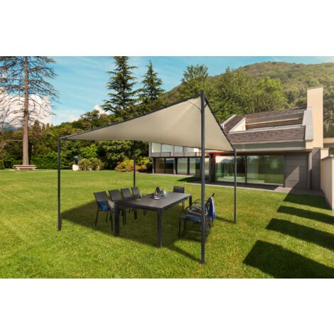 CAZEBOO Pavillon Sonnensegel CALA 3,5x3,5m Beige