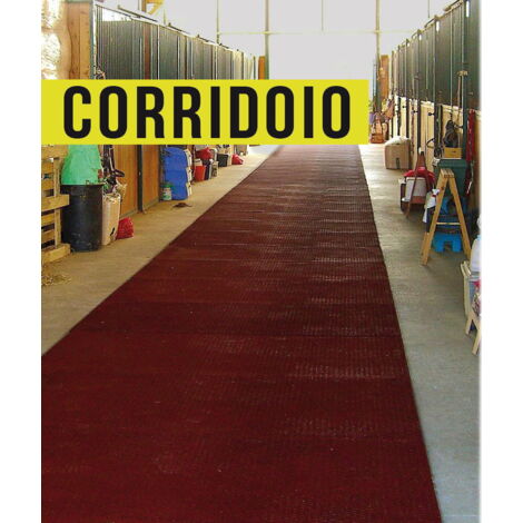 Pavimentazione in gomma ECOHORSE PREMIUM per 1 CORRIDOIO 2.5x16 - NERO: Pavimentazione in gomma ECOPLUS PREMIUM per CORRIDOIO di dimensione 2,5x16m