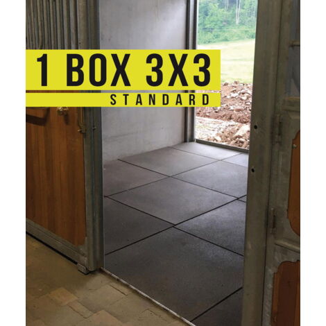 Pavimentazione in gomma ECOHORSE STANDARD per 1 BOX 3x3 – MULTICOLOR: Pavimentazione in gomma ECOPLUS STANDARD per 1 BOX di dimensione 3x3m