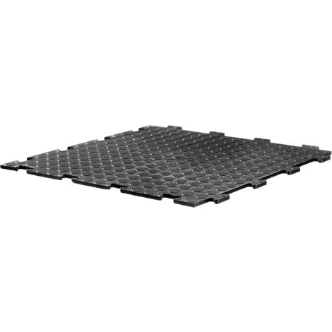 LED LEDS piastrella da esterno in pvc ad incastro colore nero, 500x500x8 mm