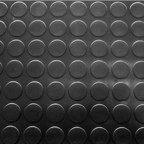 PAVIMENTO CIRCULOS CAUCHO NEGRO 3MM - 1,2X10 M