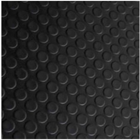 Pavimento in Gomma Nera Bollo da 3,0 mm, Altezza 150 mm, Lunghezza 10 metri
