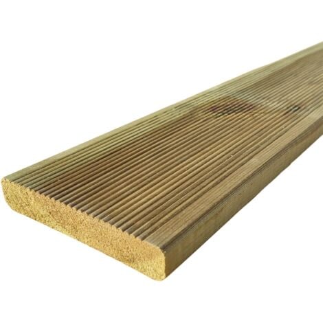 Pavimento legno da esterno decking pino impregnato autoclave mm 28 x 145 x 1000