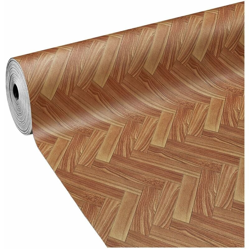 Pavimento Rivestimento Pvc Al Metro H100 Su Misura Resistente Flessibile Design - Parquet Spina Pesce (e)