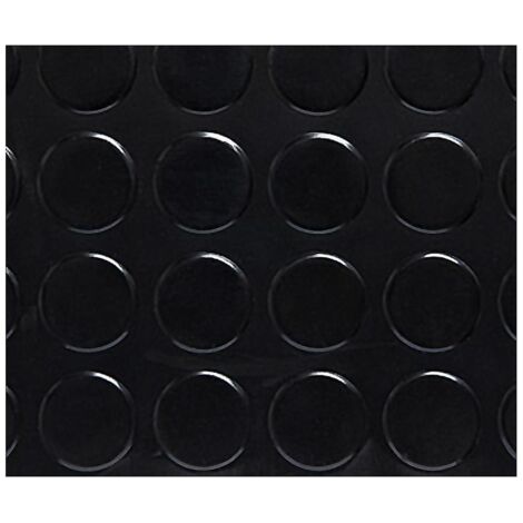 PAVIMENTO PVC CIRCULOS NEGRO 1,3 M 20MT ROLLO