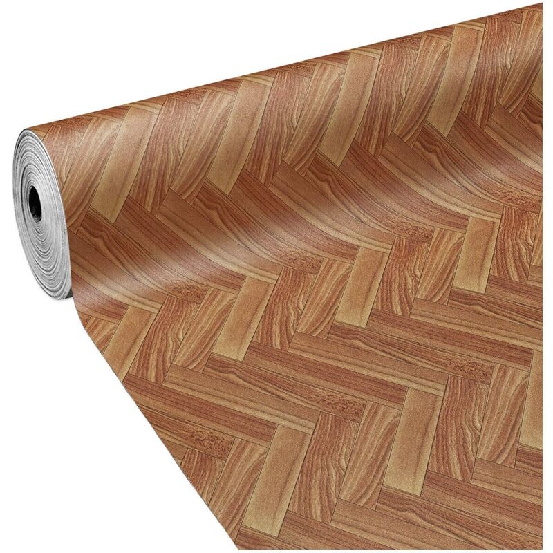 Pavimento Pvc Rivestimento Rotolo Vinile 31 Misure Legno Palchetto Spina Pesce Dis e - 100x800 cm