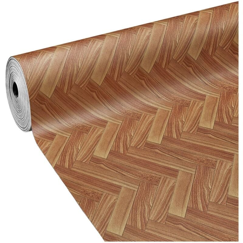 Pavimento Pvc Rivestimento Rotolo Vinile 31 Misure Legno Palchetto Spina Pesce Dis e - 100x200 cm