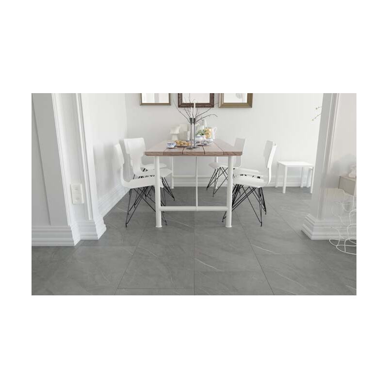 Image of Italfrom © - pavimento vinilico spc ad incastro polvere di pietra 5,5 mm pietra grigio cardiff 2,506 mq