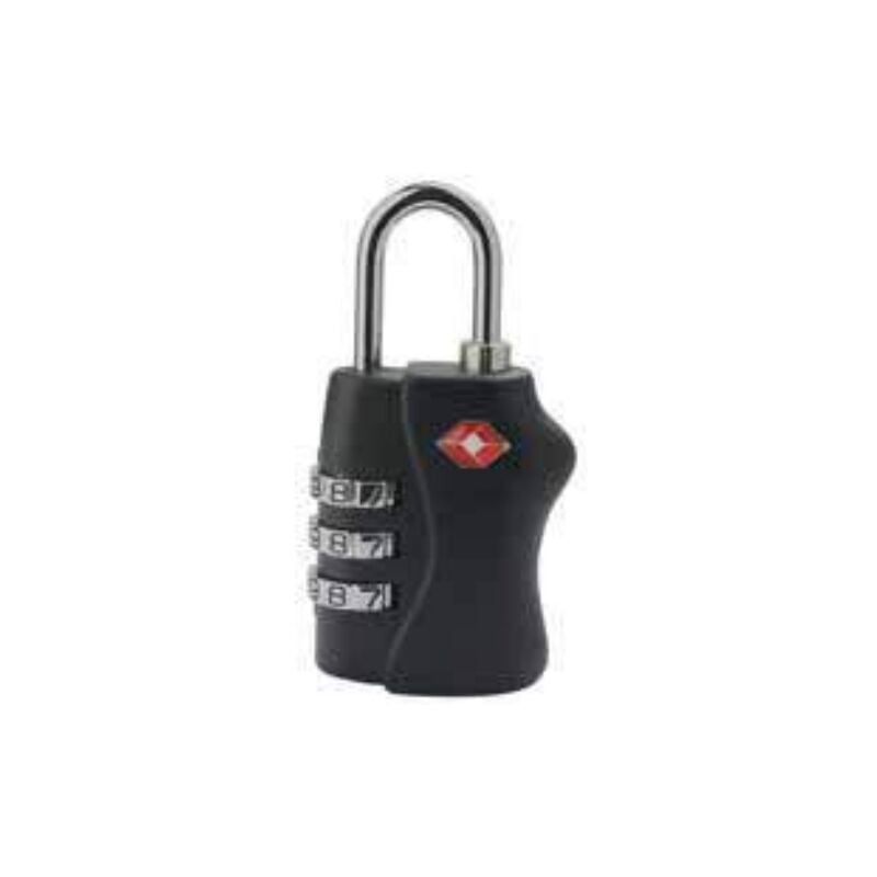 Cadenas à combinaison tsa 3 chiffres en métal - L1,3 x H4,3 x P3 cm coloris noir - Pavo