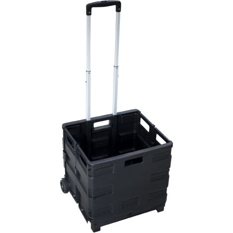 PAVO - CAISSE DE COURSES PLIANTE-CHARGE MAXIMALE 25 KG-38X36X31CM -NOIR, 8053919