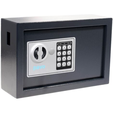 PAVO - High Security Armadietto di Sicurezza per Chiavi con Chiusura Elettrica, con 20 Gancetti, Grigio Scuro, 8002696